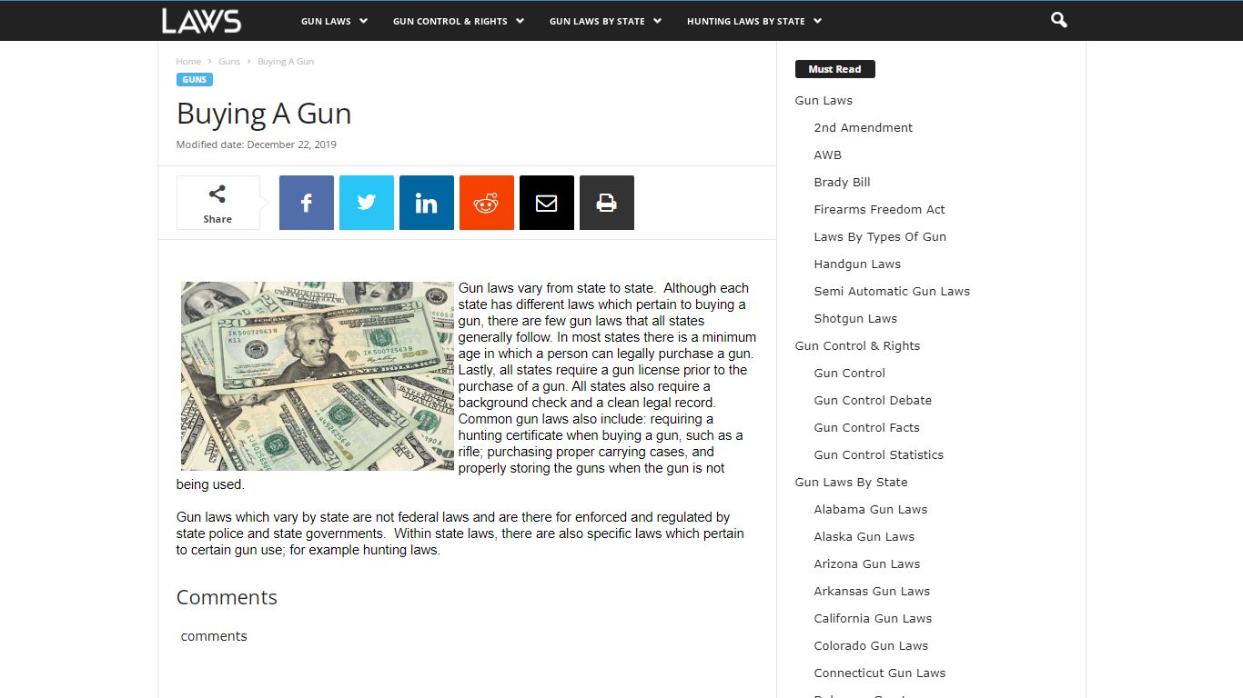 Buying A Gun - Gun Control, Rights, News - LAWS.com